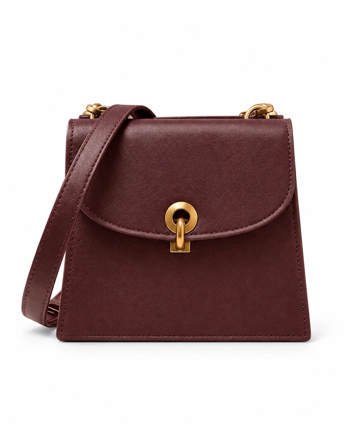 The Anora Bordeaux Flap Crossbody