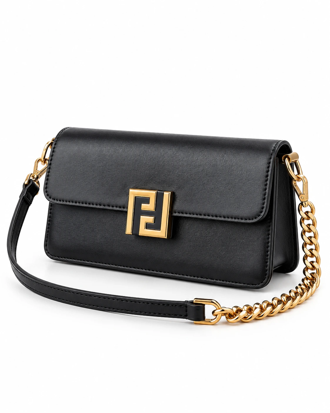 The Anora City Chain Crossbody — Classic Black, catalog view 2