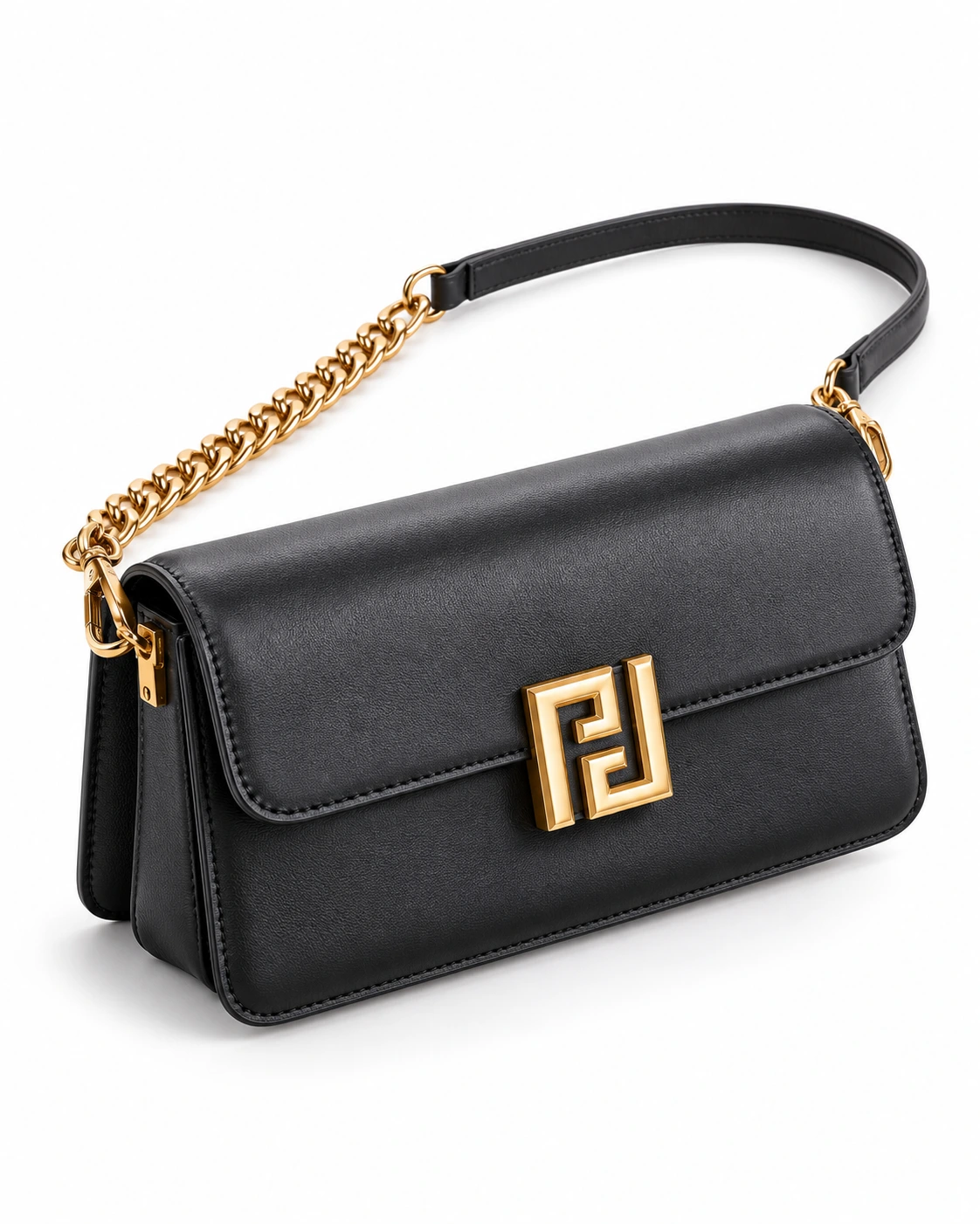 The Anora City Chain Crossbody — Classic Black, catalog view 3