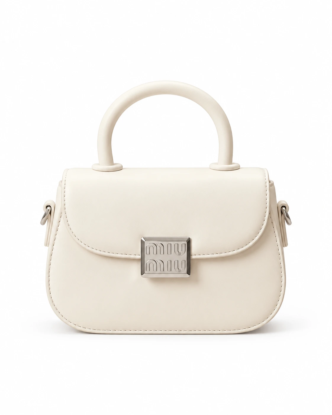 The Anora Petit Ivory Top-Handle Handbag